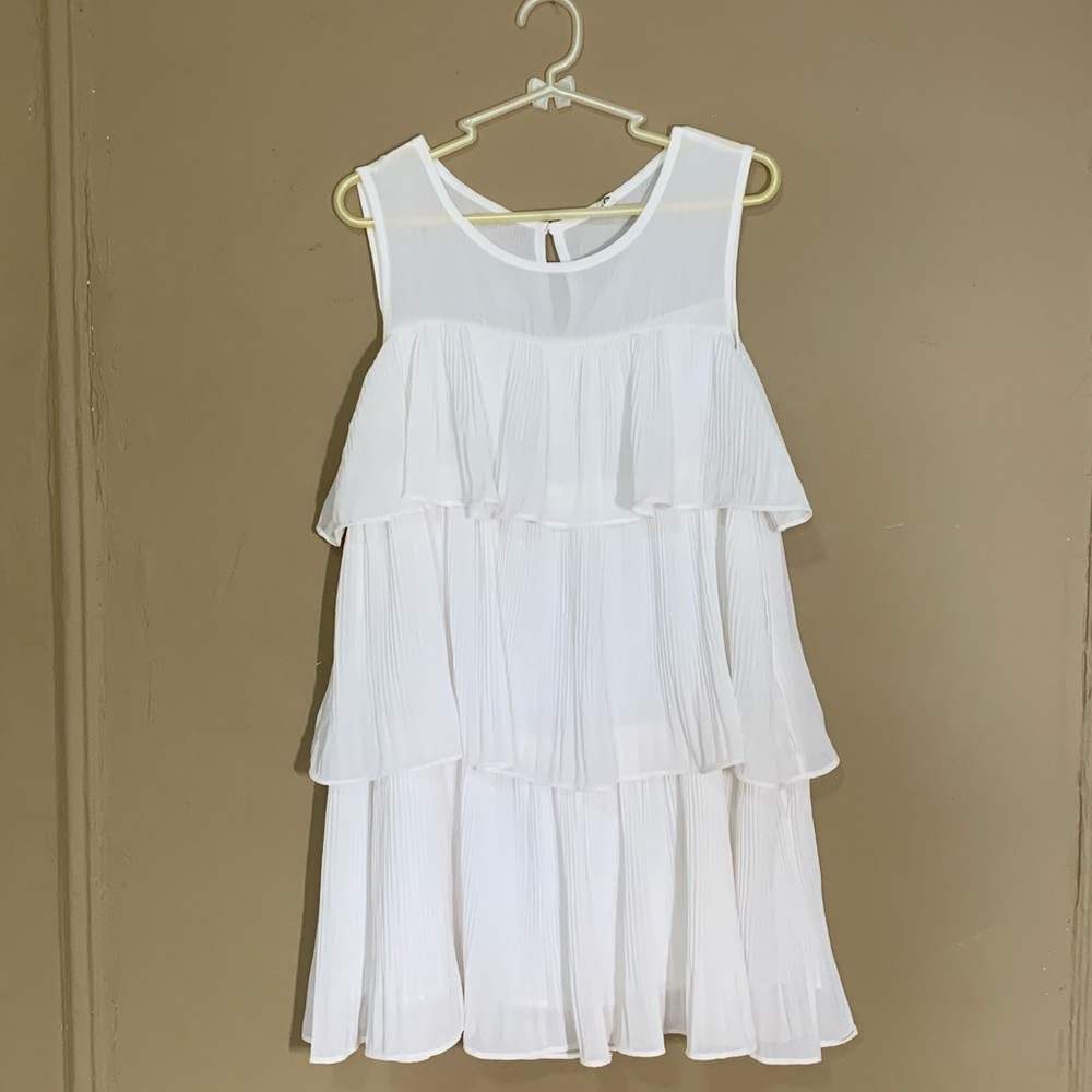 White Ruffle Dress